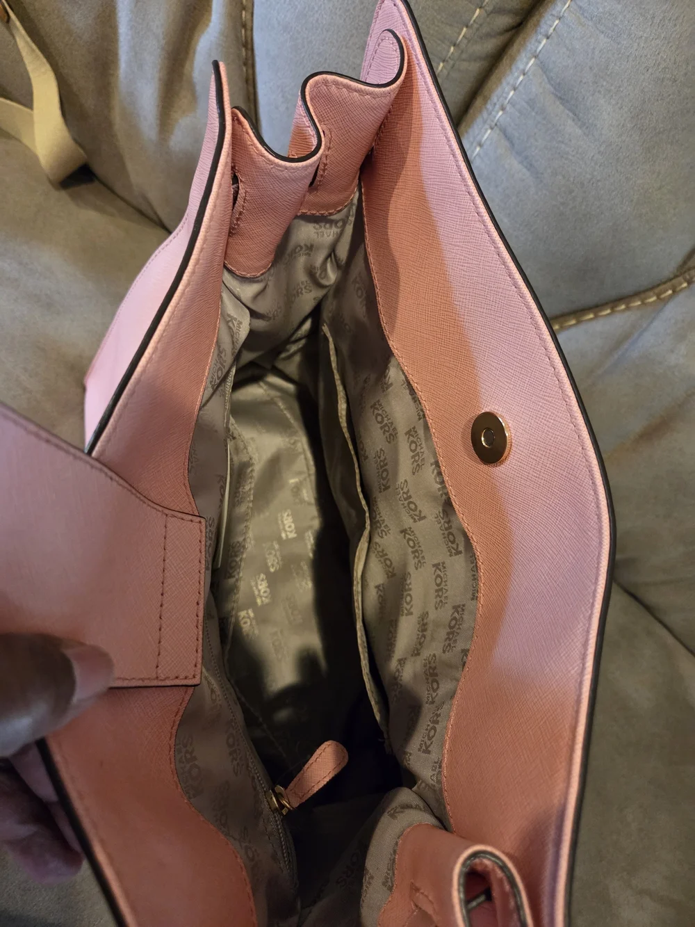 Michael Kors Blush Pink Saffiano Leather Tote with Gold Hardware